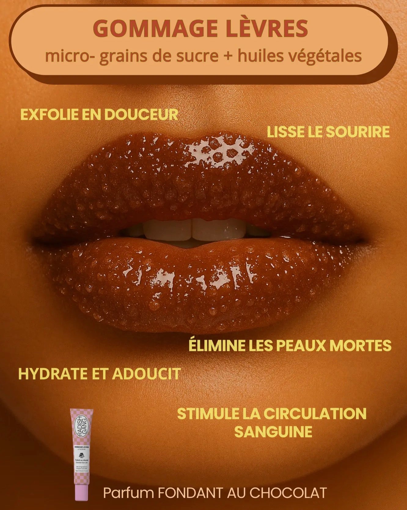 [ Fondant au chocolat.] gommage lèvres