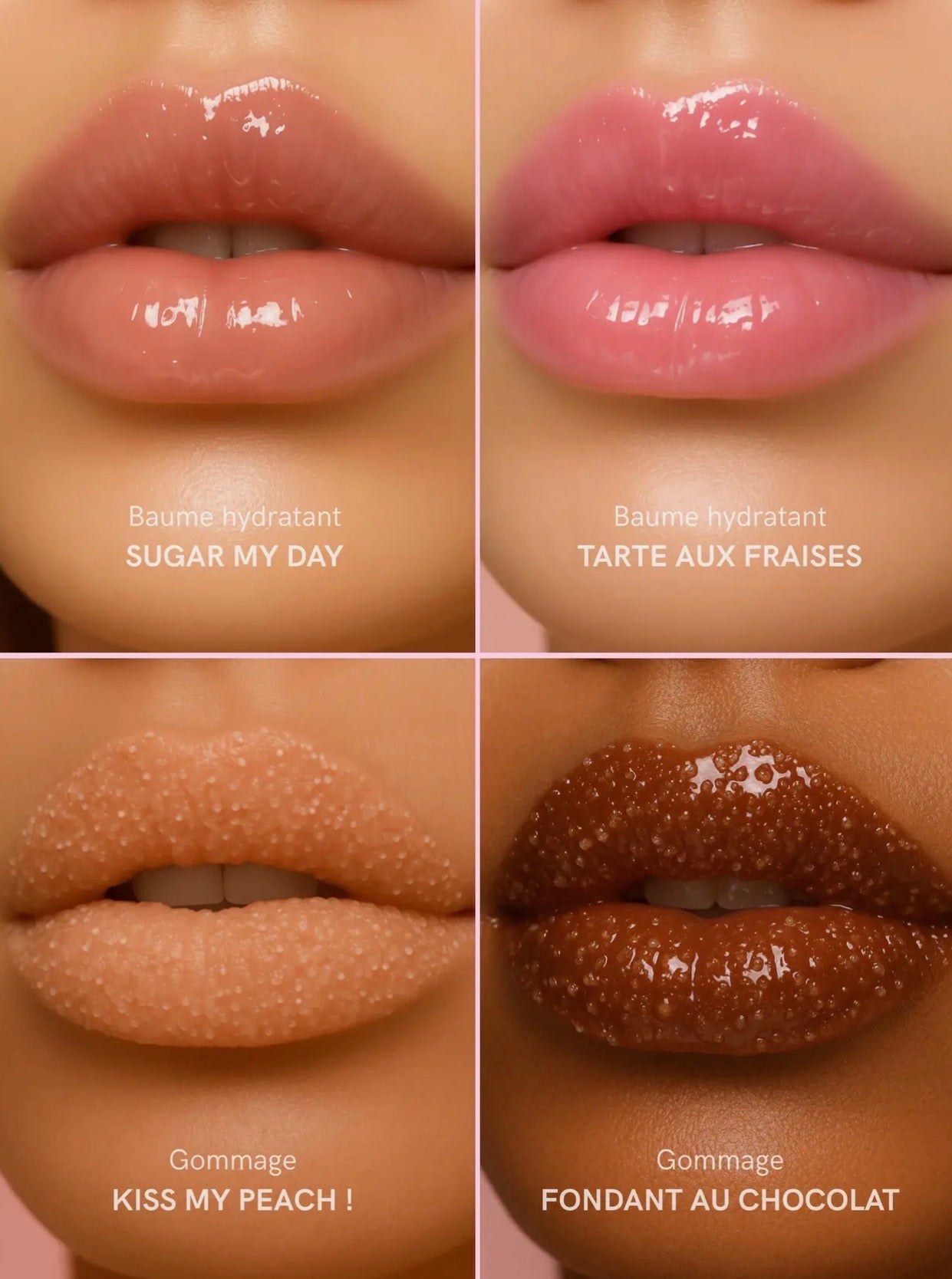 [ Tarte aux Fraises.] baume à lèvres hydratant rose