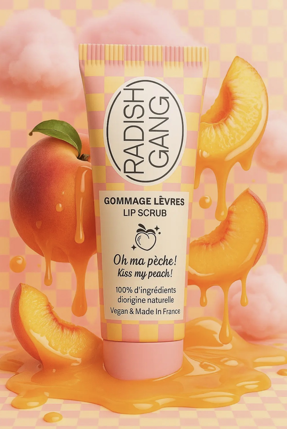 [ Kiss My Peach.] gommage lèvres à la pêche