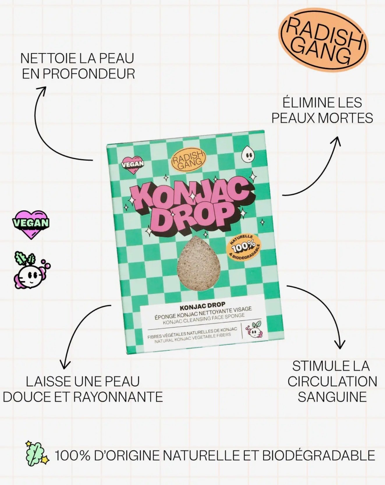 [ Éponge Konjac.] pure